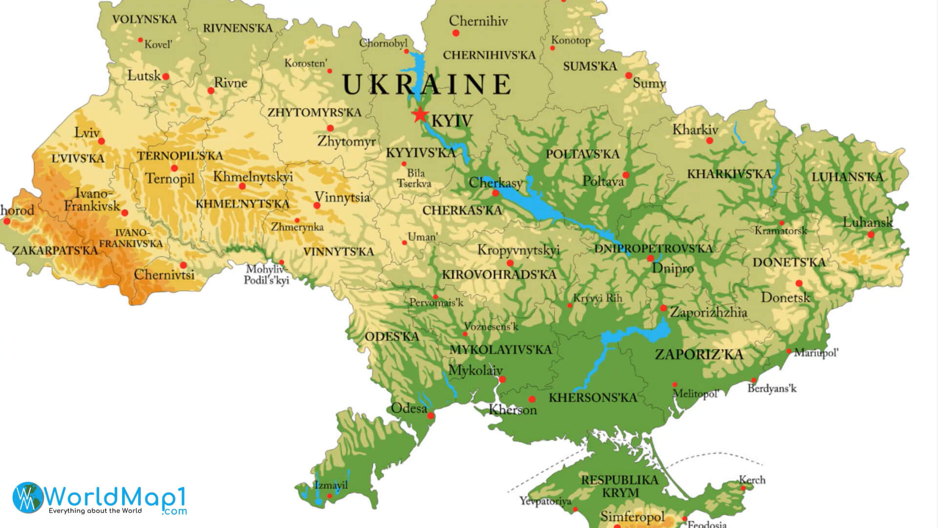 Donetsk Map Ukraine